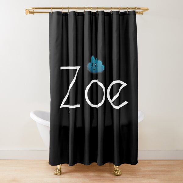 "Zoe Cute Adorable Kawaii Cloud Name Zoey" Shower Curtain for Sale by