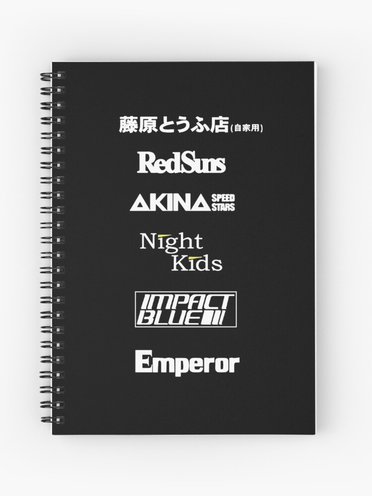 Initial D Team Akira Spiral Notebook By Shawnrickk Redbubble