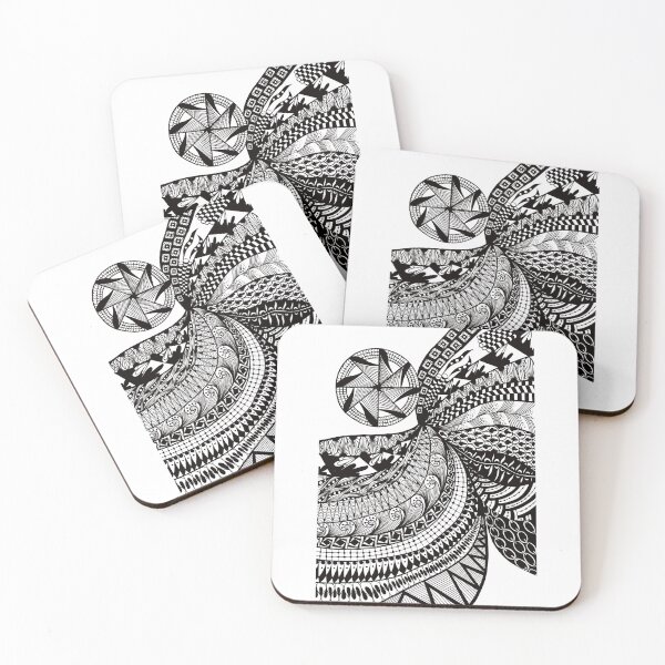 Item preview, Zentangle waves design designed and sold by irinabbota.