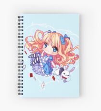 Following the white bunny Spiral Notebook