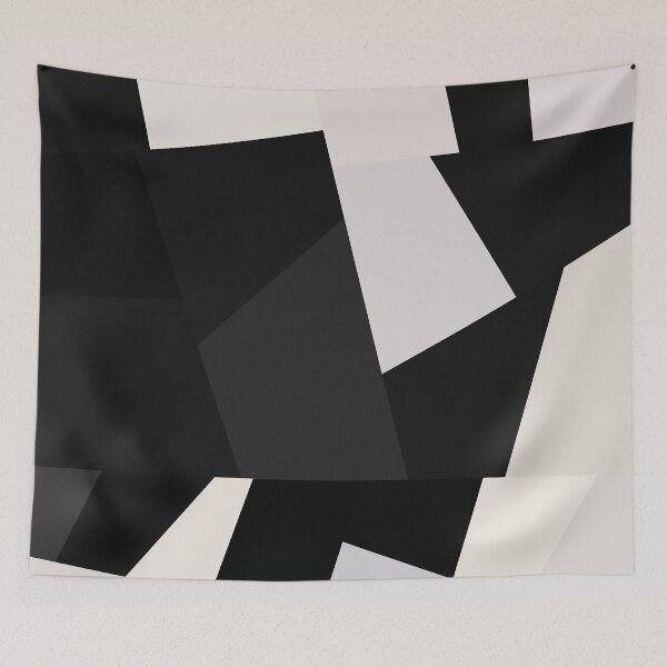 Item preview, Minimal Mid-Century Modern Geometry in black grey beige designed and sold by Dominiquevari.
