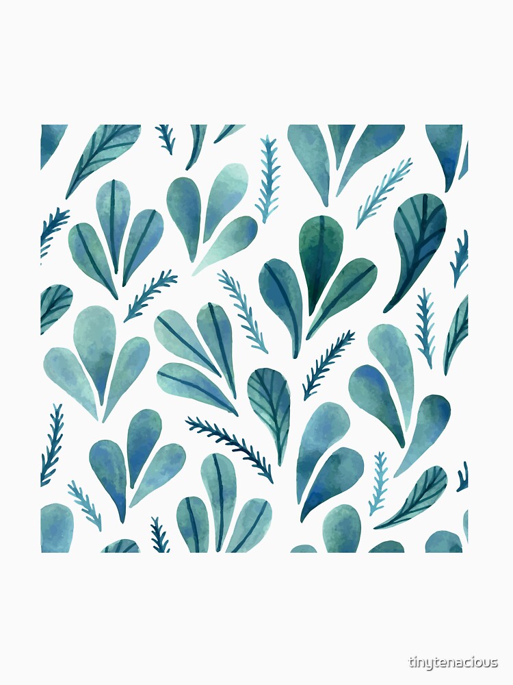 Thumbnail 7 of 7, Classic T-Shirt, Flora and Fauna Watercolour Leafs designed and sold by tinytenacious.
