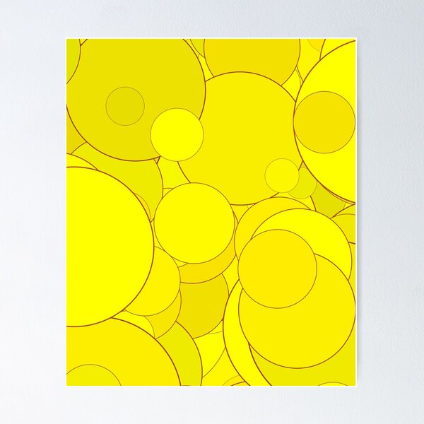 Item preview, Bright Yellow Overlapping Circles Random Pattern  designed and sold by plumpjose.