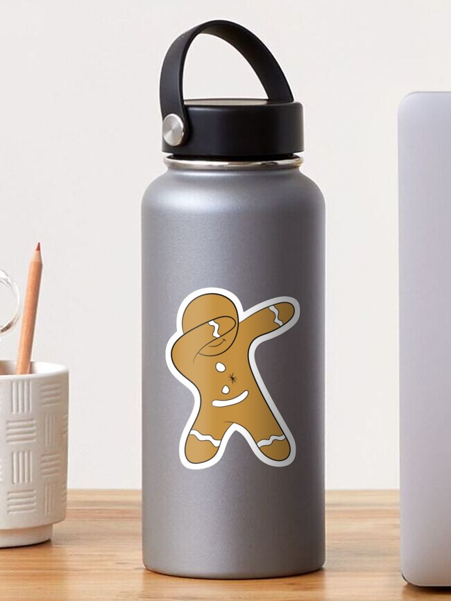 Dabbing Gingerbread Man' Water Bottle