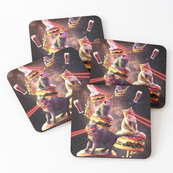 Item preview, Galaxy Laser Cat On Burger - Space Cheeseburger Cats with Lazer designed and sold by SkylerJHill.