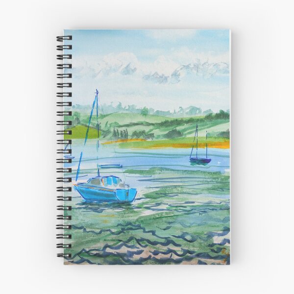 Item preview, Sail boats on the River Exe at Topsham watercolor painting designed and sold by MikeJory.