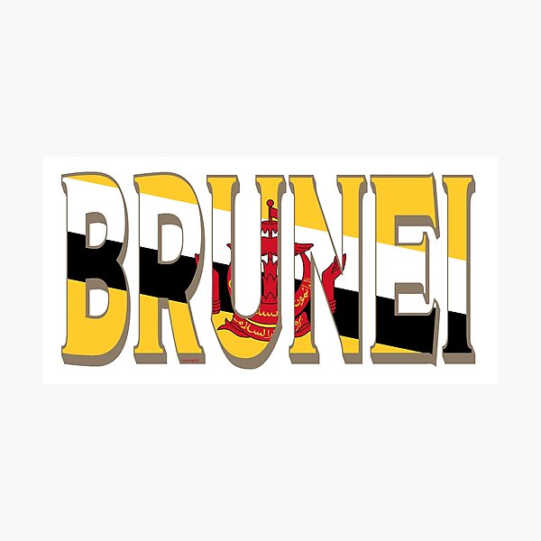 Item preview, Brunei Font with Bruneian Flag designed and sold by Havocgirl.