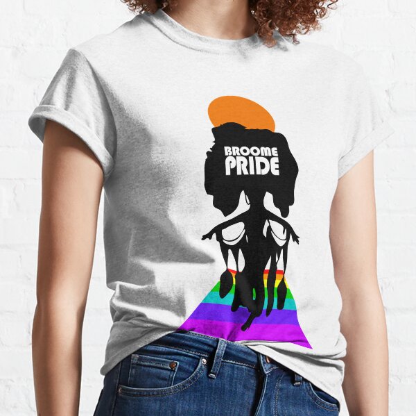 Broome Pride Stepping Out – White Logo Classic T-Shirt