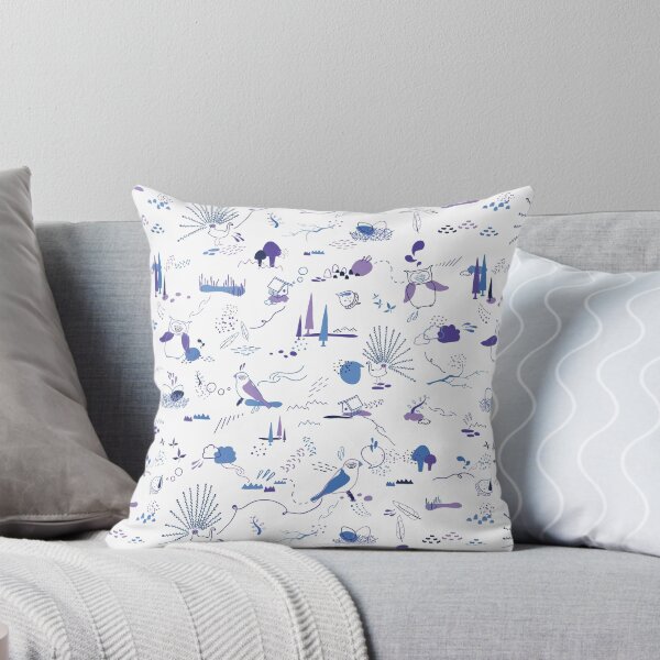 Animal Pattern Series – Feathered Friends Throw Pillow