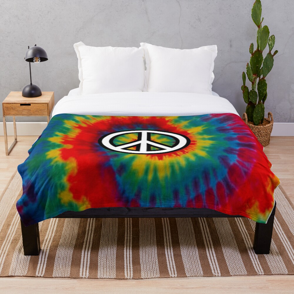 "Hippy" Throw Blanket for Sale by ZombeeMunkee Redbubble