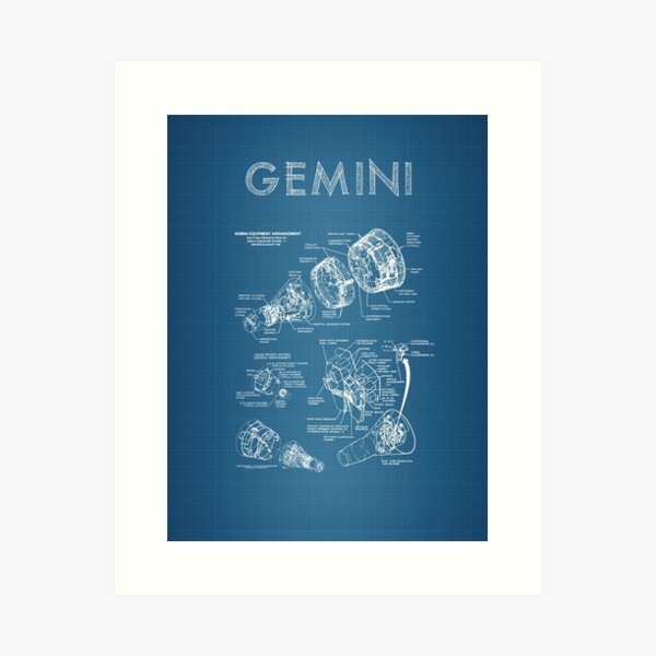 Item preview, Gemini Spacecraft Diagram designed and sold by odibil.