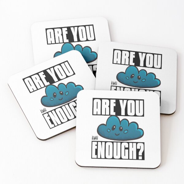 Item preview, Are You Cloud Enough? Kawaii Lovable Cute Adorable Cartoon Blue Cloud designed and sold by ProjectX23.