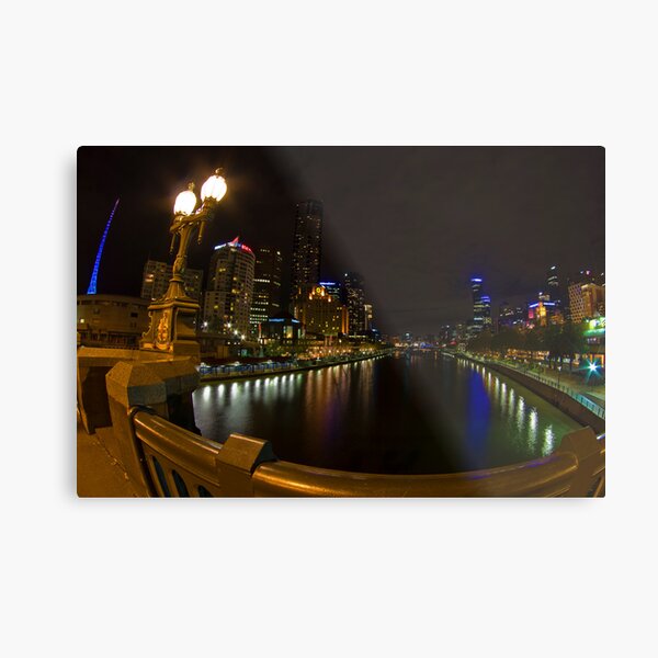 A Princes Bridge view of Melbourne's Southbank Metal Print