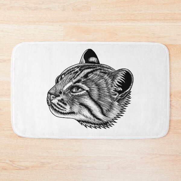 Item preview, Rusty spotted cat - ink illustration designed and sold by LorenDowding.