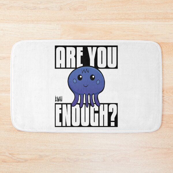 Item preview, Are You Squid Enough? Kawaii Lovable Cute Adorable Cartoon Blue Squid designed and sold by ProjectX23.