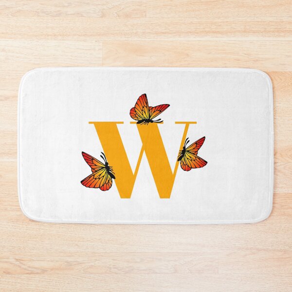 Item preview, letter w alphabet monogram butterfly designed and sold by atevern.