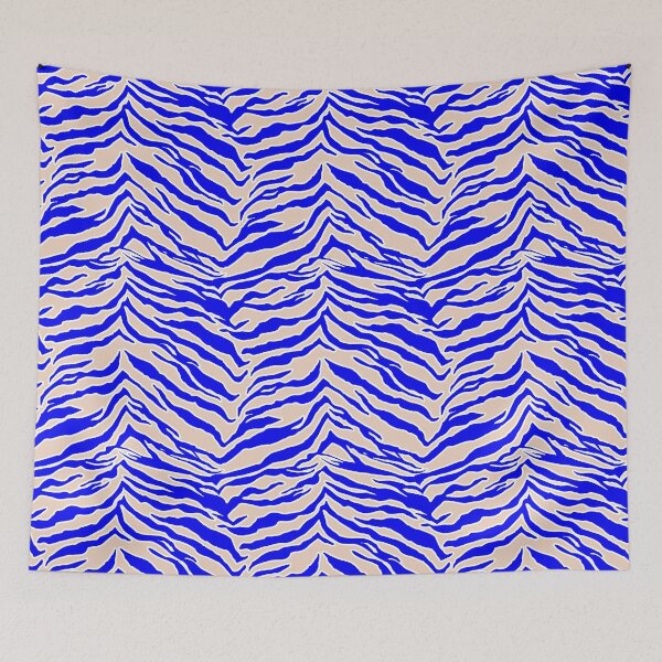 Item preview, Tiger Print - Cobalt Blue designed and sold by SilverPegasus.