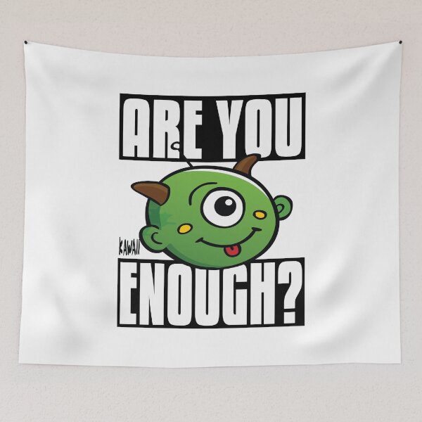 Item preview, Are You Alien Enough? Kawaii Lovable Cute Adorable Cartoon Green Alien designed and sold by ProjectX23.