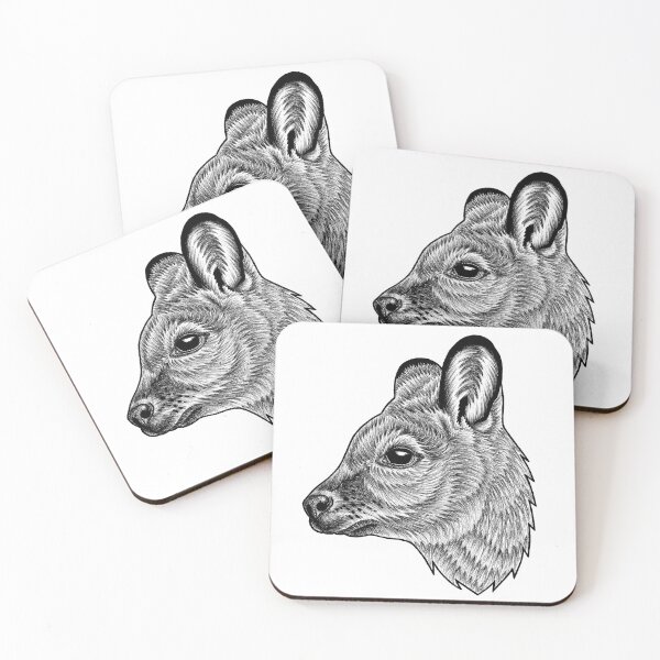 Item preview, Wallaby - ink illustration designed and sold by LorenDowding.