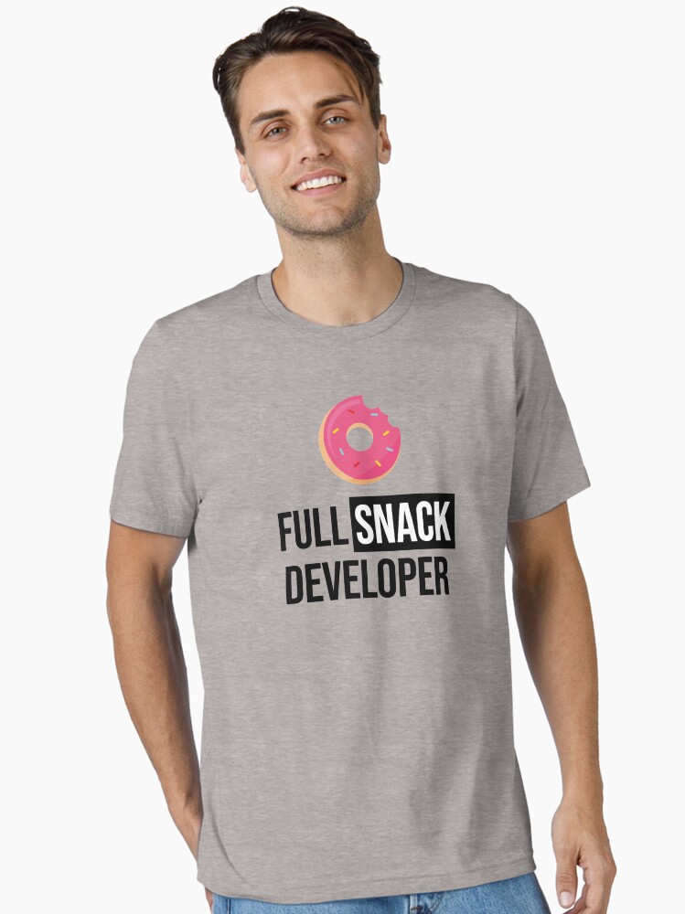 Thumbnail 1 of 7, Essential T-Shirt, Full Stack Developer - Full Snack Developer designed and sold by sweetlord.