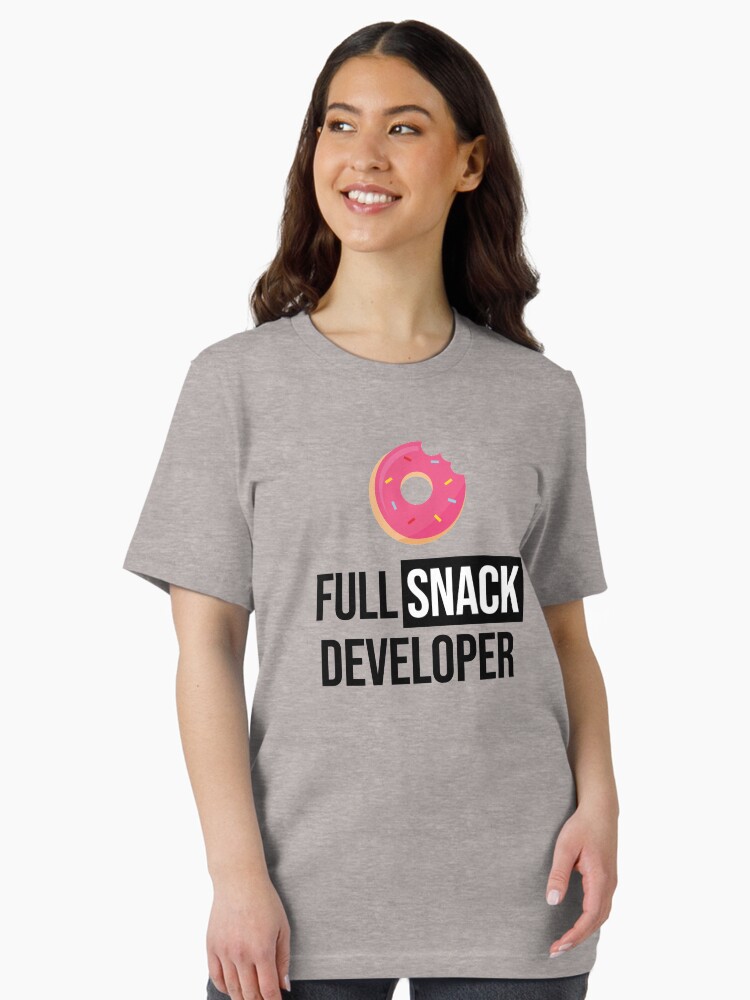 Thumbnail 2 of 7, Essential T-Shirt, Full Stack Developer - Full Snack Developer designed and sold by sweetlord.