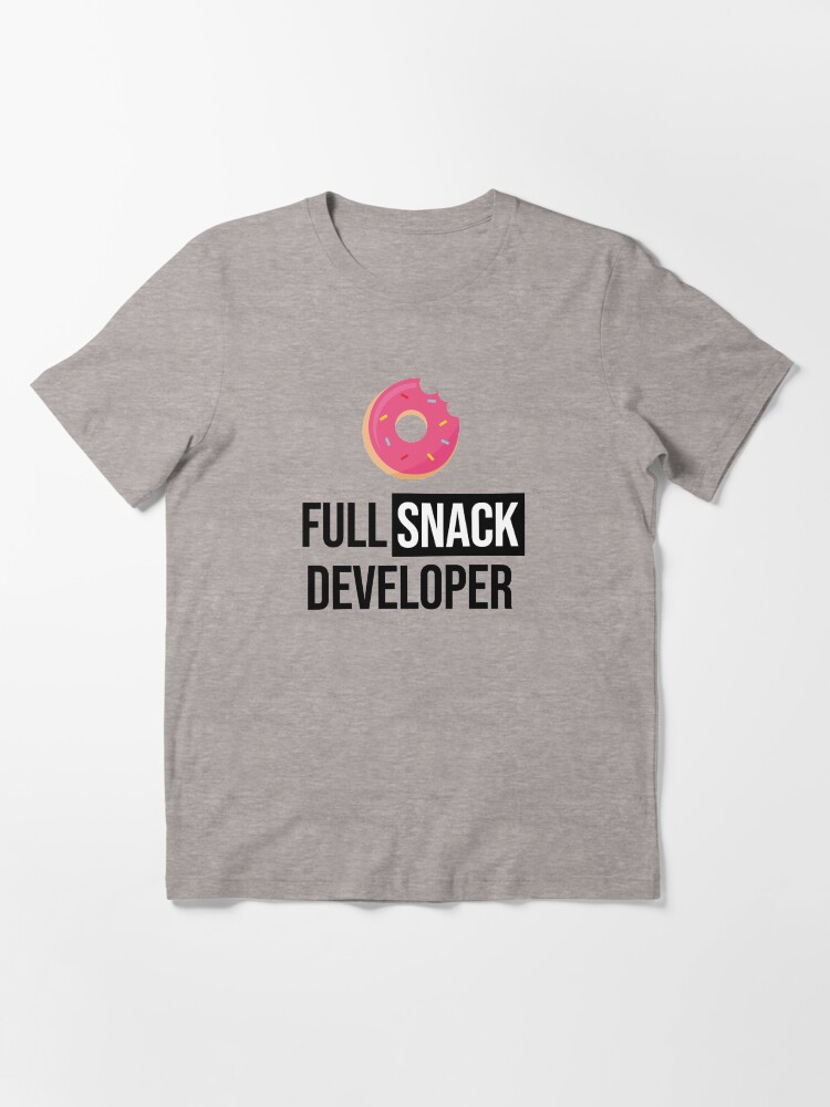 Thumbnail 3 of 7, Essential T-Shirt, Full Stack Developer - Full Snack Developer designed and sold by sweetlord.