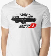 Initiales D-Logo T-Shirt mit V-Ausschnitt für Männer