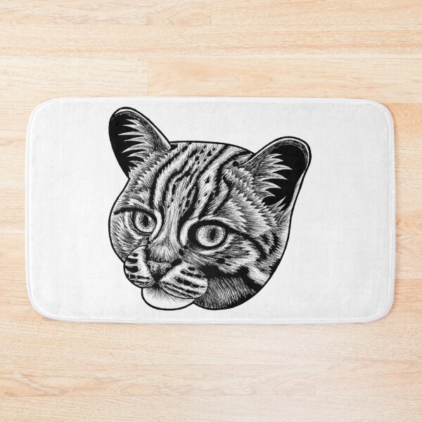 Item preview, Rusty spotted cat - ink illustration designed and sold by LorenDowding.