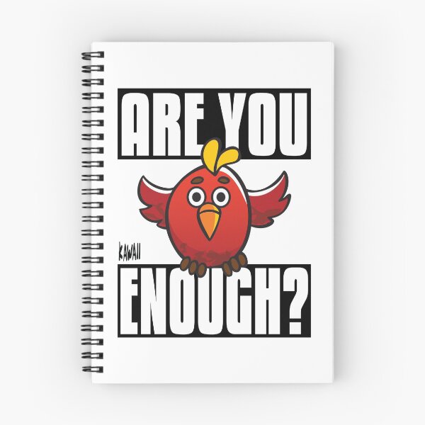 Item preview, Are You Bird Enough? Kawaii Lovable Cute Adorable Cartoon Red Bird designed and sold by ProjectX23.