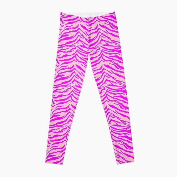 Pink and Your Color Tiger Stripe Pattern Leggings
