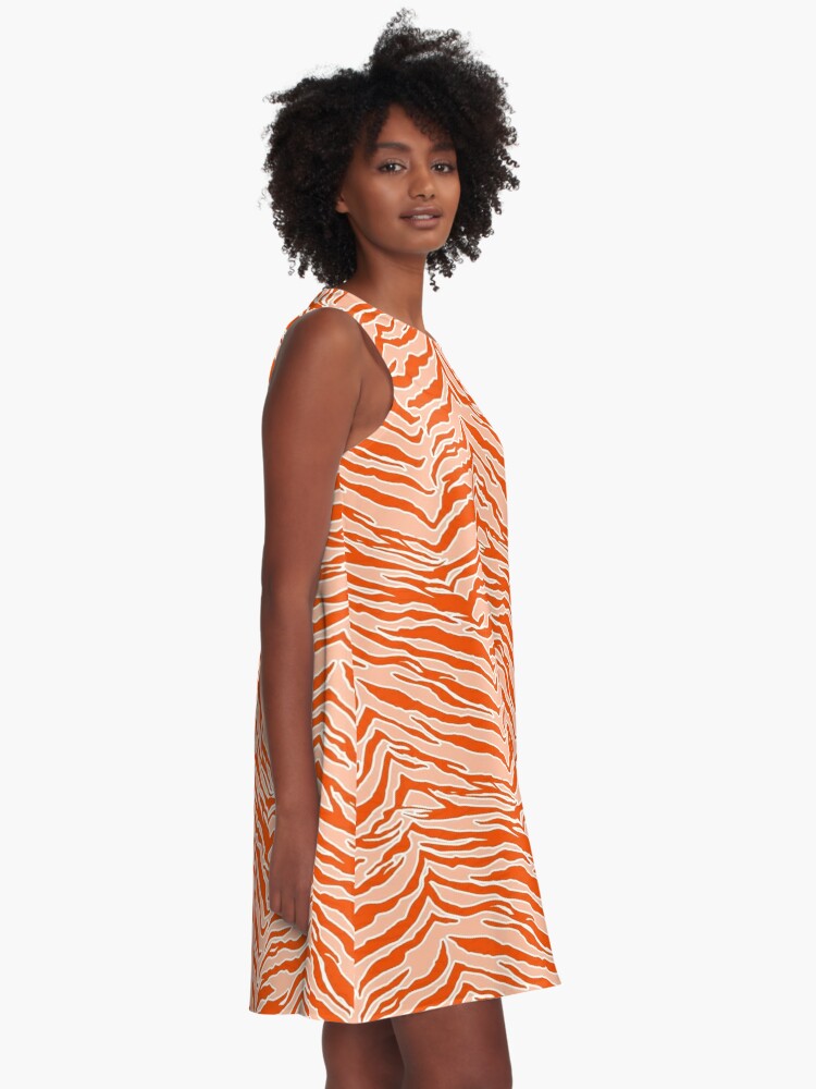 Tiger Print Orange A Line Dress for Sale by SilverPegasus Redbubble