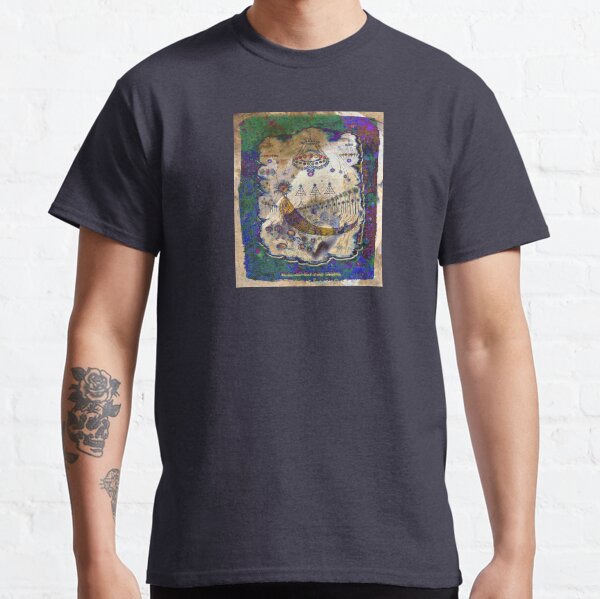 'Wanderings Of A Comet' In Violet, Gold, Blue And Green Hues Classic T-Shirt