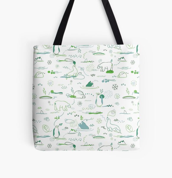 Animal Pattern Series – Arctic Creatures All Over Print Tote Bag