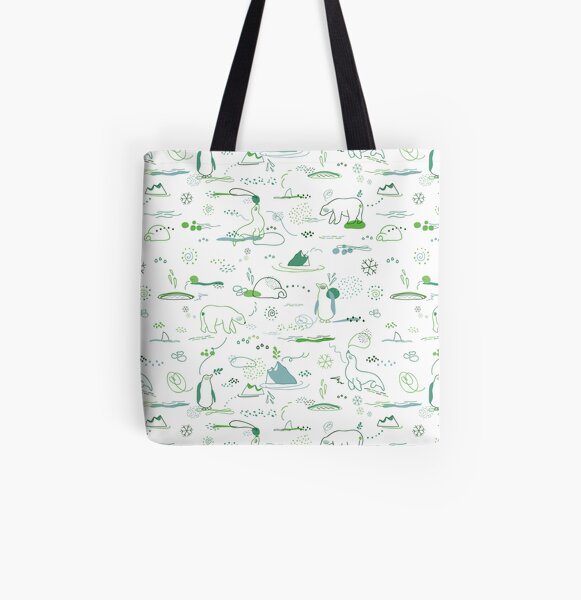 Animal Pattern Series – Arctic Creatures All Over Print Tote Bag