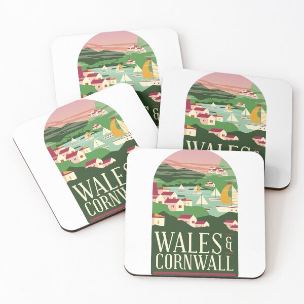 Item preview, WALES & CORNWALL T-SHIRT UK gift present Skyline Shirt Design designed and sold by Timcito.