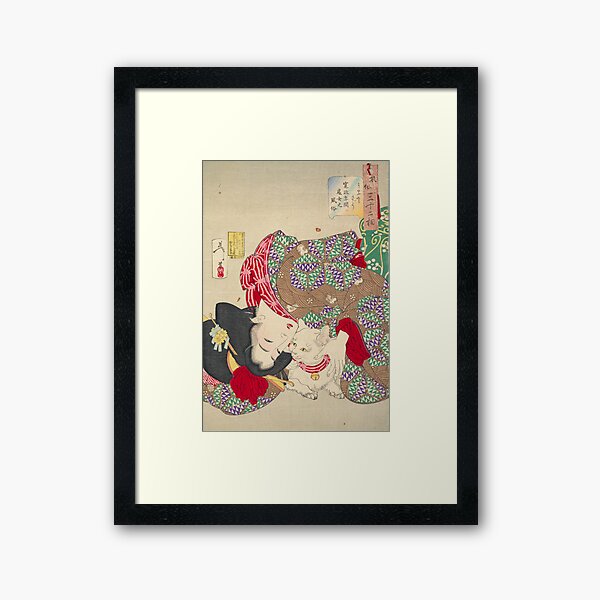 Item preview, Teasing the Cat by Tsukioka Yoshitoshi,1888   designed and sold by Vintage Wall Art.