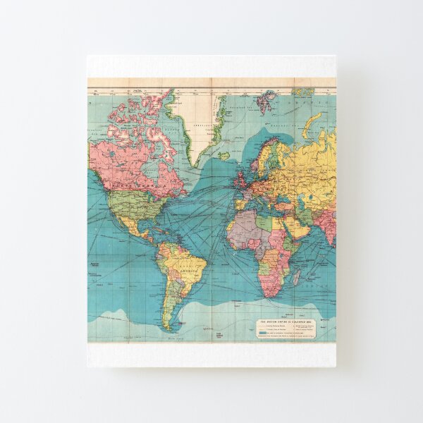 World Map World Map Colorful Travel Watercolor Art Print by ILoresart