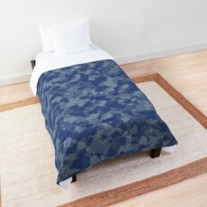 Camouflage numérique bleu Couvre-lit