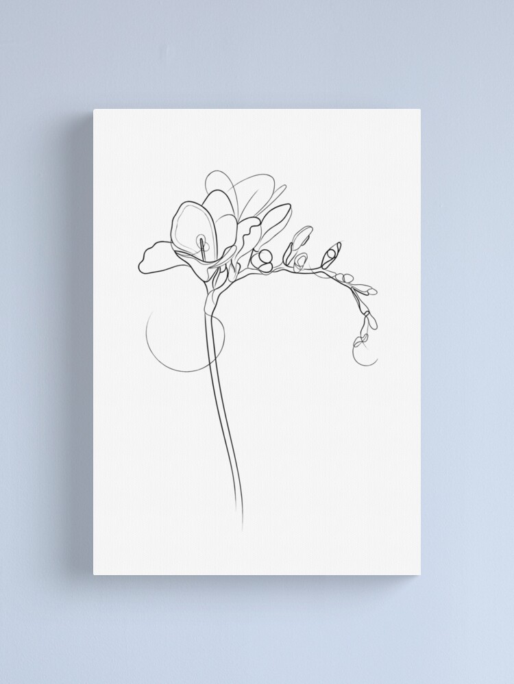 絵画 freesia  sizeF3 Freesia - Botanical Study by Deborah Eddy | Chairish