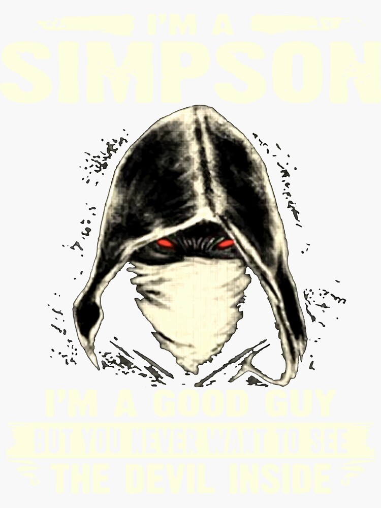 Pegatina «soy simpson soy un buen chico pero nunca quieres ver al