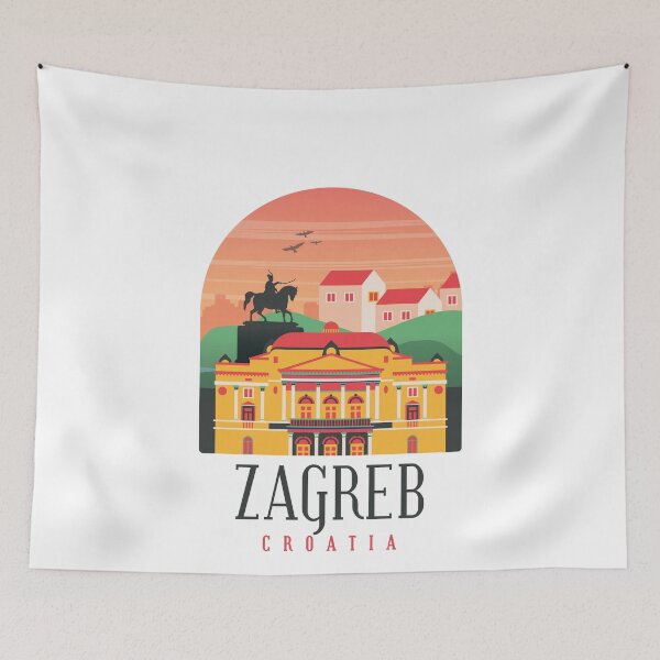Item preview, ZAGREB CROATIA Skyline Shirt Design Gift present birthday christmas designed and sold by Timcito.