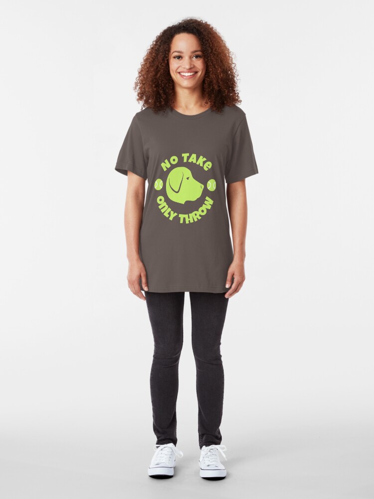 Alternate view of No Take Only Throw - Design 1 Slim Fit T-Shirt