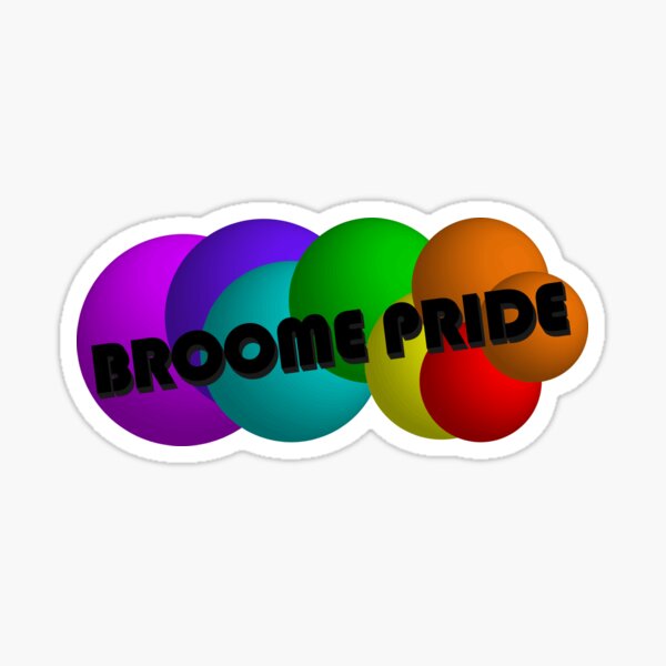 Broome Pride Deconstructed 3D Logo Black Sticker
