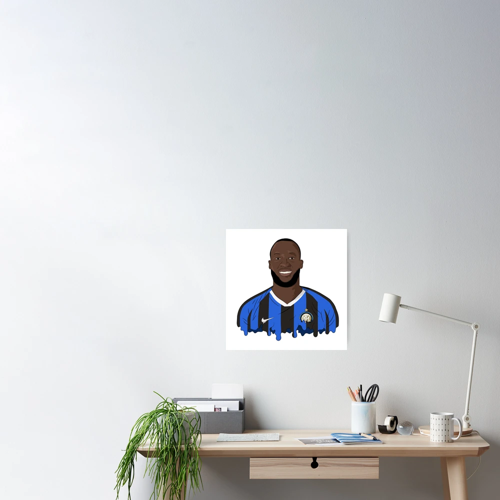 Romelu Lukaku, Lautaro Martinez Inter Milan Icon Football Poster Print A3 /  A4 / A5 Wall Art, Oficina, Dormitorio -  España