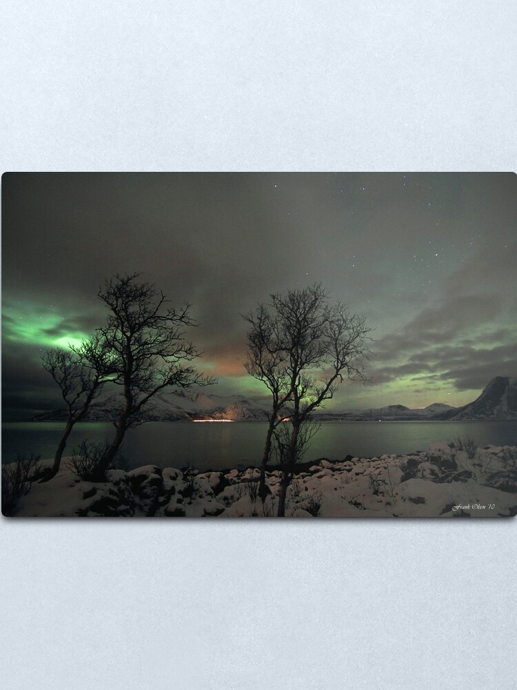 Alternate view of Aurora Borealis and clouds Metal Print
