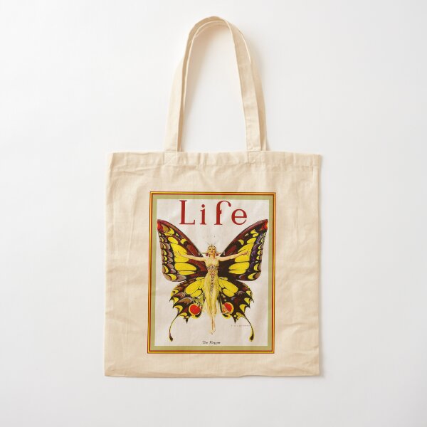 LIFE : Vintage 1922 Flapper Advertising Print Cotton Tote Bag