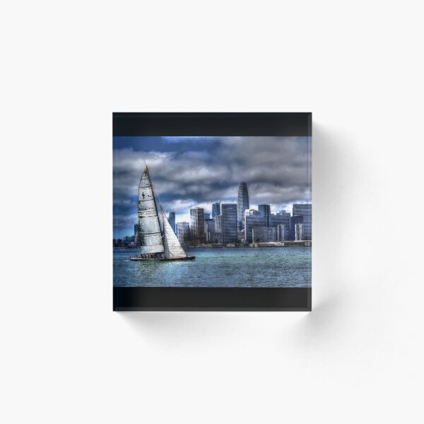 Bay City Sail Poster Acrylic Block