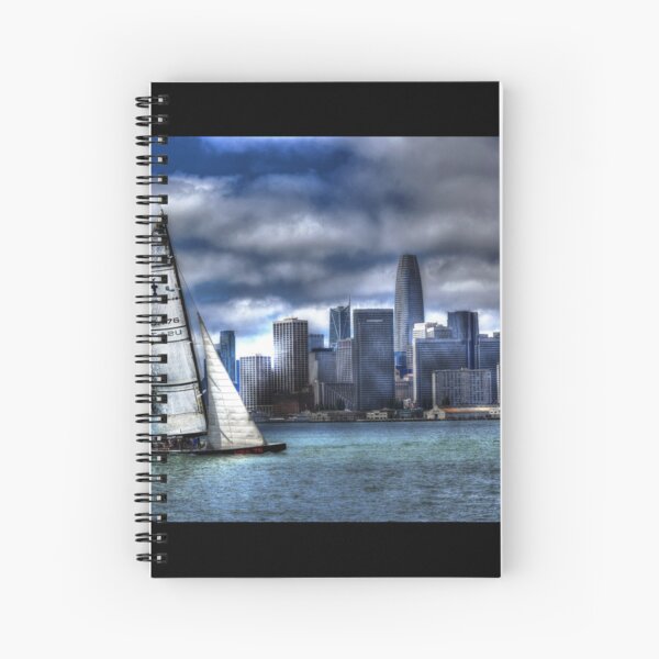 Bay City Sail Poster Spiral Notebook