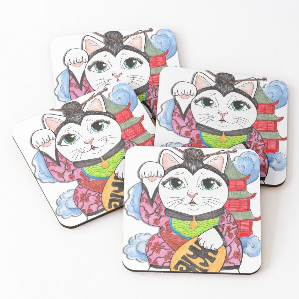 Item preview, Maneki-Neko Geisha Lucky Cat designed and sold by Jennifer Stedman.