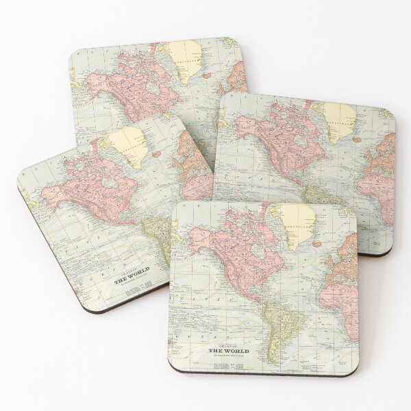 Item preview, Vintage Map of the World, Bohemian World Map designed and sold by easteuromaps.